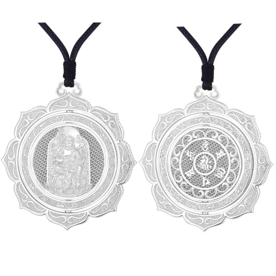 Pt950 Platinum Acala Guardian Pendant - Rooster Zodiac Birth Buddha